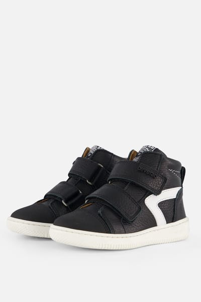 Develab 45869 Hoge sneakers - Leren Sneaker - Jongens - Zwart - Maat 23