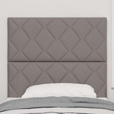 vidaXL - LED - Hoofdbord - Taupe - 100 - cm - Stof