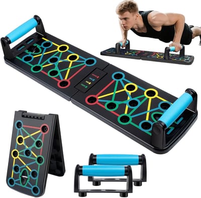 Vouwbare Push Up Board 17-in-1 voor Thuis Fitness Training met Handgrepen - Effectieve Spiertraining en Verbeterde Krachtontwikkeling