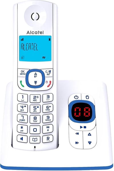 Alcatel F530 DECT-telefoon Nummerherkenning Blauw, Wit