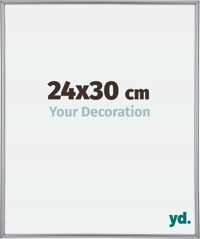 Your Decoration - Fotolijst 24x30 cm - Kunststof - Zilver Hoogglans - Annecy
