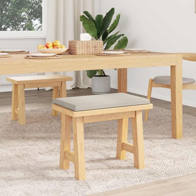 vidaXL - Bankkussen - Textured - Velvet - Havermout - Diepte - 35 - cm