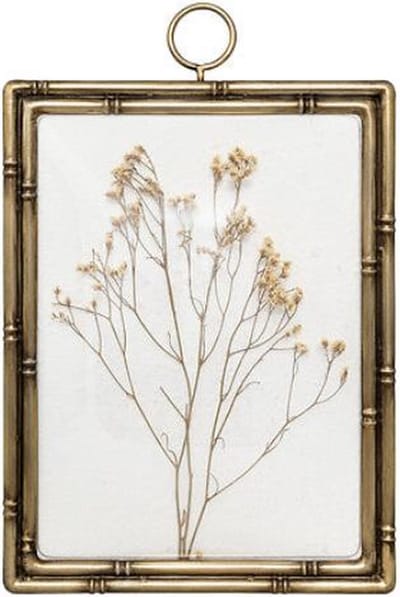 Atmosphera Jonas Wanddecoratie fotokader met bloemen - 46x30cm - Bruin