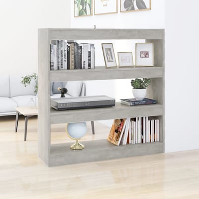 vidaXL - Boekenkast/kamerscherm - 100x30x103 - cm - betongrijs