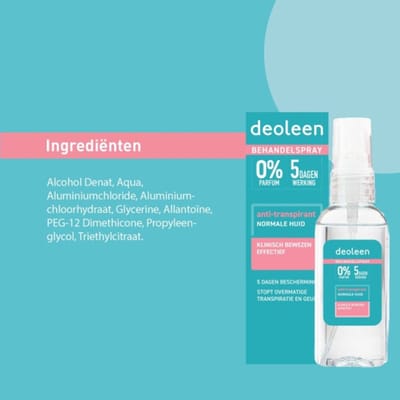 Deoleen - Behandelspray Anti-transpirant - 6 x 30 ml - Voordeelverpakking