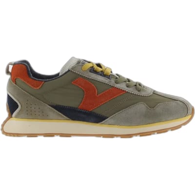 Root gewassen leren lage sneakers