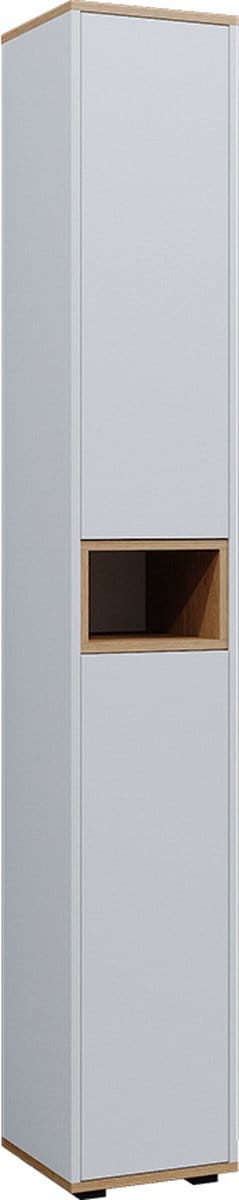 Vicco Didi Badkamerkast – 30 x 192 cm met 2 deuren Wit/Kunstnijverheid