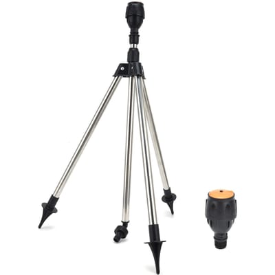 Arroseur Rotatif Automatique avec Trépied Buse d'Arrosage à 360 Degrés pour Jardin Agricole gray