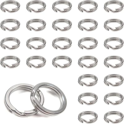 100 Stuks Sleutelhangers Splitringen Dubbele Lussen Rvs Open Bending Ringen 8mm voor DIY Sieraden, Kettingen en Vissen
