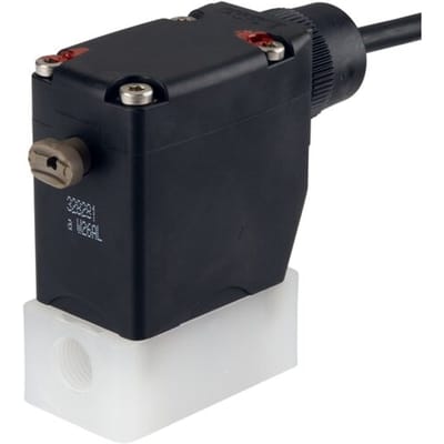 Magneetventiel 3/2-weg G1/4'' mengen PVDF FKM 0-6bar/87psi 24VAC/DC ATEX 0330 20050768