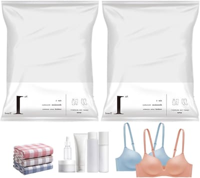 Reis Opbergzakken - Kleding Compressie - Ruimte Besparen - Luchtdichte Afdichting - Jumbo Formaat - Grijs