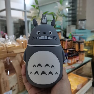 300ML Dessin Animé Mignon Totoro Figurine Anime Tasse en Verre Kawaii Tendance Jouet Poupée Cadeaux Surprise pour Couple