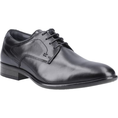 Pod Carl Leren Heren Zwarte Veterschoenen