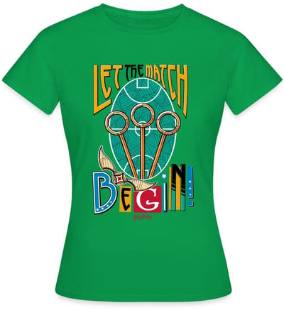 Harry Potter Let The Match Begin Quidditch T-Shirt Dames