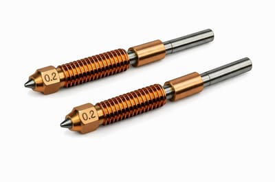 K1C Quick Swap Nozzle Set 2x 0.2mm Creality 1.75mm Quicks-Swap voor creality K1C, Ender 3 V3, Ender 3 V3 Plus