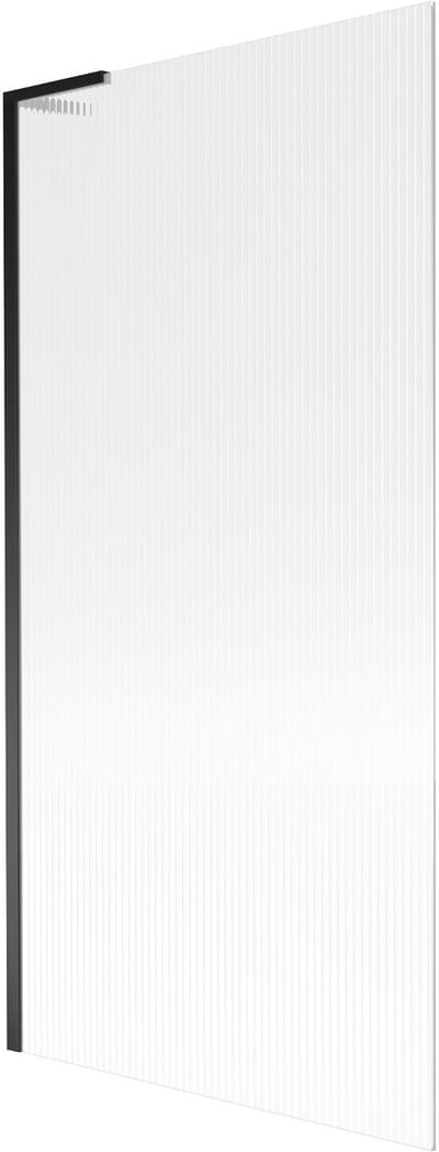 Mexen Next L badwand scherm 1-vleugelig 90 x 150 , strepen, zwart - 895-090-000-03-09-70