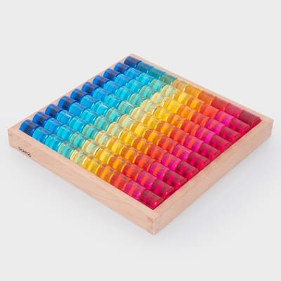 tickit® Edelsteen Cirkel Spiegel Dienblad - pack of 100 + tray