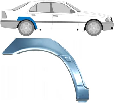 Reparatiepaneel achterspatbord voor Mercedes C-Class W202 1993-2001 / Rechts