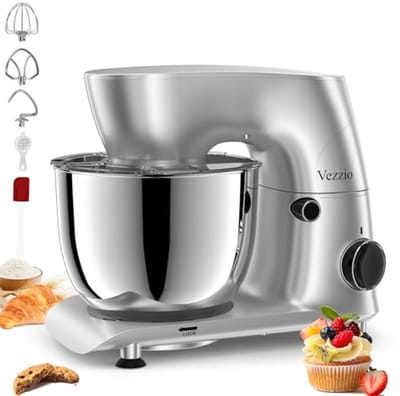 Krachtige Keukenmixer met Roestvrijstalen Kom en 10 Functies