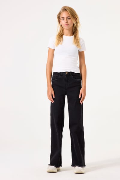 GARCIA Annemay Meisjes Wide Fit Jeans Zwart