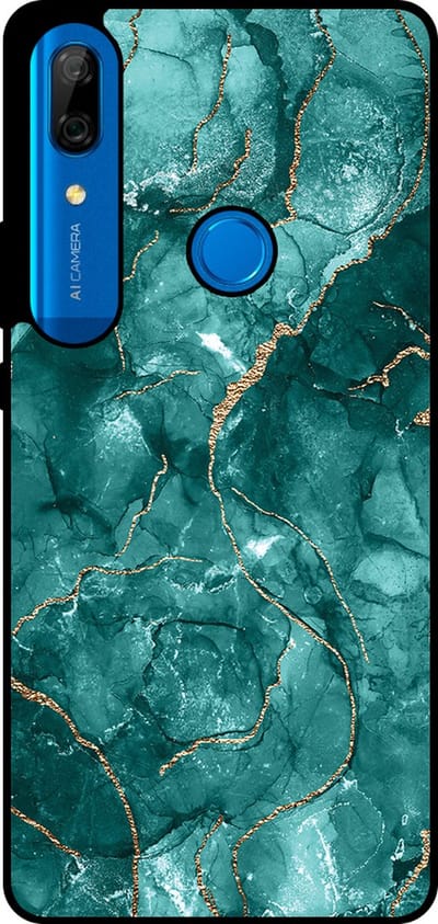 Smartphonica Telefoonhoesje Geschikt voor Huawei P Smart Z / Y9 Prime (2019) met marmer opdruk - TPU backcover case marble design - Goud Groen geschikt voor Huawei P Smart Z;Huawei Y9 Prime (2019)