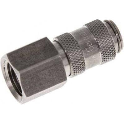 RVS DN 2.7 (Micro) Luchtkoppeling Snelkoppeling G 1/8 inch Binnendraad - CLS2-F-S-018