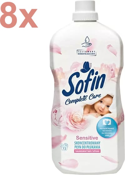 Sofin wasverzachter - Complete Care - Sensitive - 8 x 1800 ml - 576 Wasbeurten - Voordeelverpakking