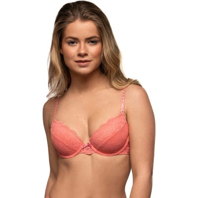 After Eden Molly Padded wire bra in recycled lace - BH - Recycled - Licht Koraal - 70B