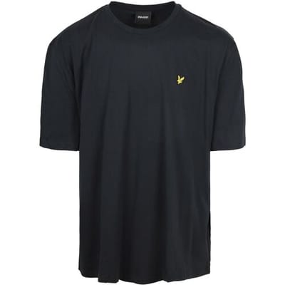 Heren effen T-shirt Plus in marineblauw