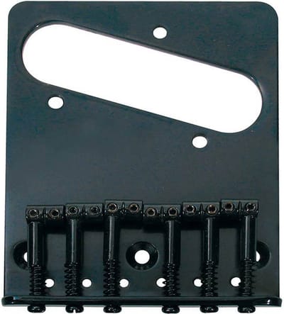 Boston T-62-B Brug-Staartstuk met Grooved Saddles - Zwart