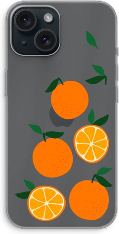 Case Company® - Hoesje geschikt voor iPhone 15 hoesje - Will you be my clementine - Soft Cover Telefoonhoesje - Bescherming aan alle Kanten en Schermrand