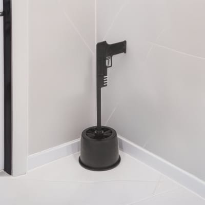 Pistool Toiletborstel Pistool - 34cm Handvat - Zwart - Handpistool Design