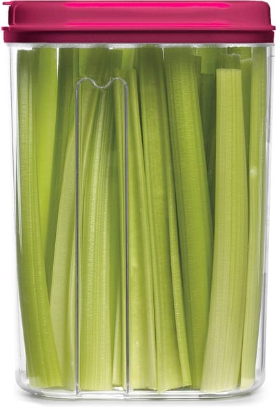 Plasticforte Voedselcontainer strooibus - transparant/roze - 1500 ml - kunststof - 15 x 8 x 23 cm - voorraadpotten
