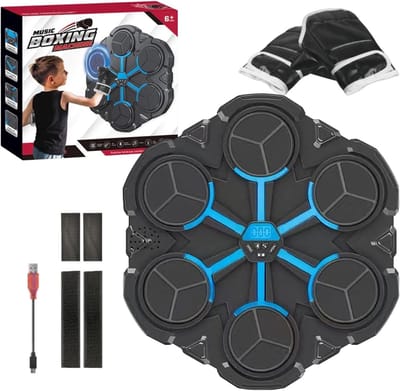 Muziek Boksmachine - Interactieve Trainer - Fitness Thuis - LED Reactietraining - 34 x 4 x 315 cm - Zwart
