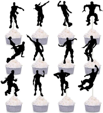 Dailygoody - Taarttopper - Dansers thema - Decoratie voor feestjes - Zwart - Cupcake toppers - Verjaardagsfeest - Bruiloft decoraties