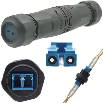 Allecto - LC-koppeling - Glasvezelconnector - Duurzaam en waterdicht - Blauwe interface - SFP-module aansluiting - Perfect voor glasvezelverbinding..