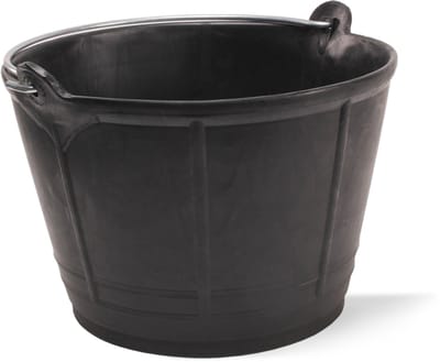 Kanguro Serie - Bouwemmer - 10L - Metalen Handvat - Zwart