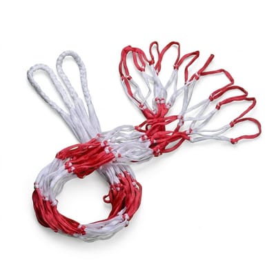 Rood wit ballenhouder net tas 1,1 meter – draagbare opberg net tas voor voetbal, basketbal en volleybal – hangende ballentas voor meerdere sportballen