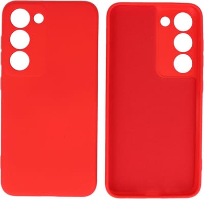 Hoesje Geschikt voor Samsung Galaxy S23 - 2.0mm Dikke Fashion Telefoonhoesje Backcover - Siliconen Hoesje - Rood