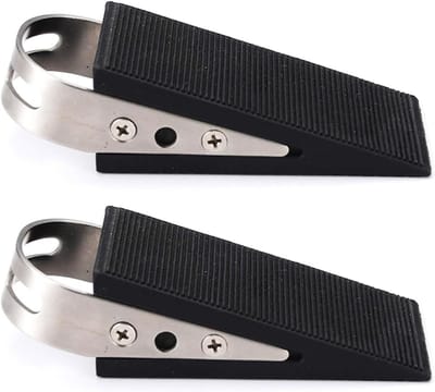 2x Deurstops Rubber Deurblok met Handgreep voor Krassen en Tochtbescherming