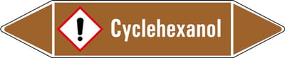 Cyclehexanol leidingmarkering op vel 75 x 17 mm - 8 per vel
