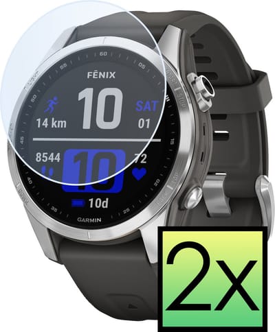 Screenprotector - 2 Stuks - Geschikt voor Garmin Fenix 7S - Extra Sterk - Tempered Glass - Gehard Glas - Beschermglas Screen Cover - Bescherm Protector voor Smartwatch