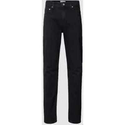 Slim fit jeans met labeldetails