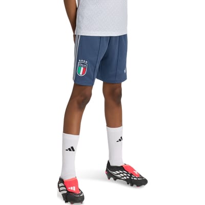 Adidas Italy Korte Broeken Peuter - Blauw - Maat 123 - 129 CM - Poly Mesh