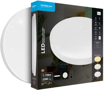 Modee Lighting - LED Plafonnière Stars - 22W 100lm p/w - CCT - 380x65mm - incl. Afstandsbediening