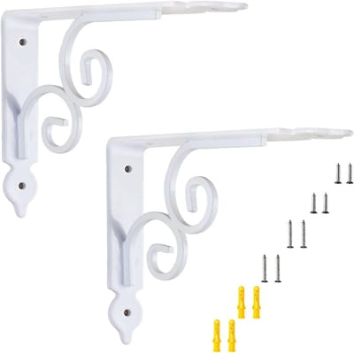 Plankdragers - Wandsteunen - Opbergen - Driehoekige Structuur - 24x19cm - Wit