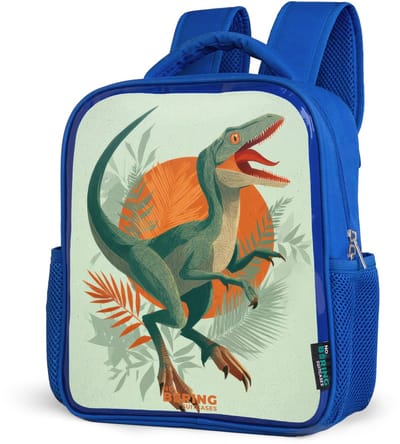 NoBoringSuitcases.com® - Rugzak blauw - Schooltas jongens - Sluipende jager met bladeren - Kinder rugtas jongen - Boekentas kind - Kinderrugzak voor school - Schoolrugzak