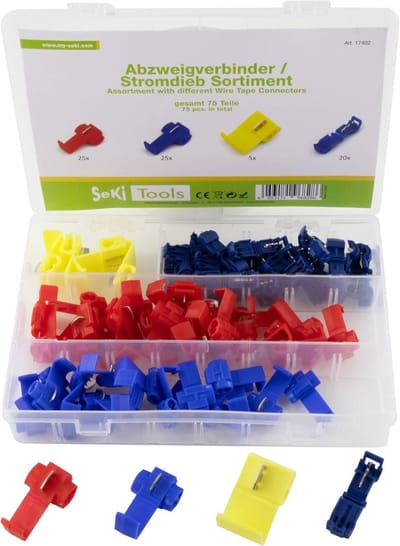 Assortiment Stroomdieven Aftakverbinders voor Elektrische Bedrading 75 Delen