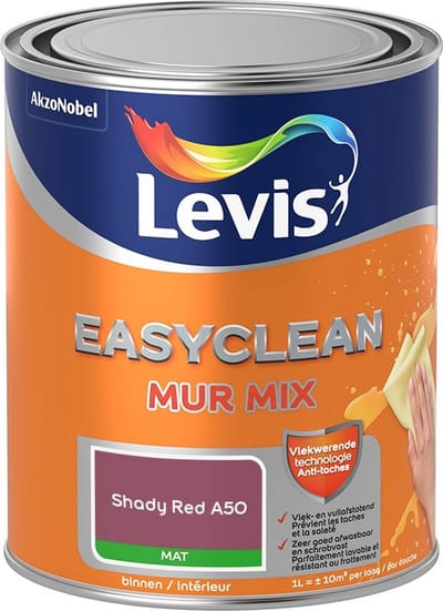 Levis - Easyclean Mur Mat Mix - Shady Red A50 - Mengverf - 1 L
