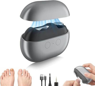 Elektrische Nagelknipper 4-in-1 - Stille Elektrische Nagelvijl voor Kinderen en Ouderen - Twee Versnellingen - LED-verlichting voor Precies Knippen - Geschikt voor Dikke Nagels - Draadloos en Oplaadbaar via USB